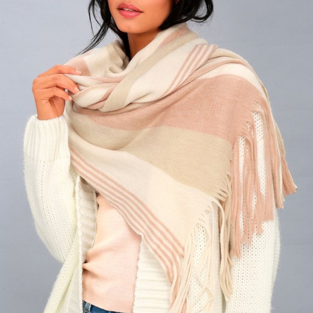 Free People Kolby Fringe Scarf Super Soft! BNIB